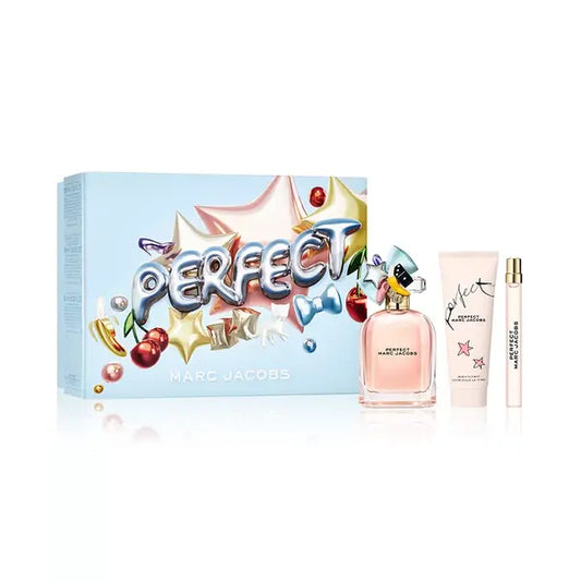 Marc Jacobs 3 Piece Perfect Eau de Parfum Gift Set, Floral and Elegant Fragrance