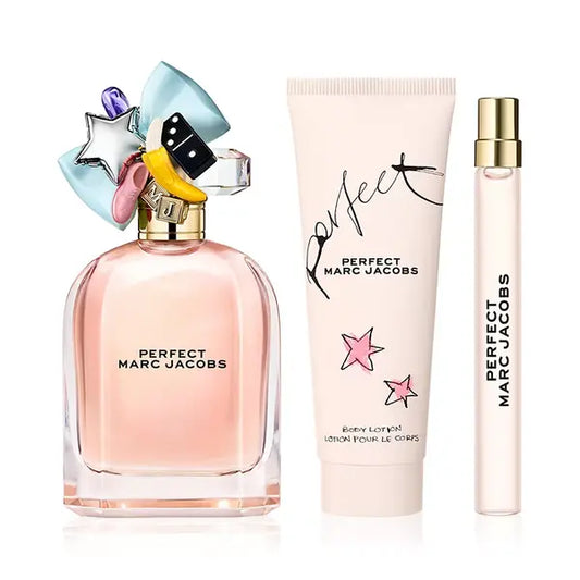 Marc Jacobs 3 Piece Perfect Eau de Parfum Gift Set, Floral and Elegant Fragrance
