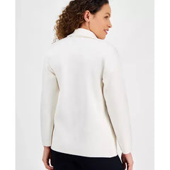 Anne Klein Petite Open Front Long Sleeve Blazer, Cardigan Stylish Women's Cardigan, Anne White