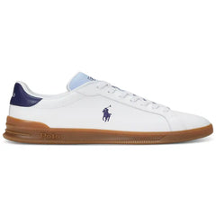 Polo Ralph Lauren Men's Heritage Court II Leather Lace-Up Sneakers - White/Light Blue/Navy