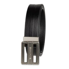 Tommy Hilfiger Men's Flex Stretch Cut Out Plaque Compression Buckle Belt