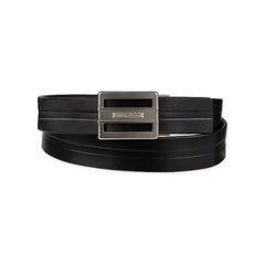 Tommy Hilfiger Men's Flex Stretch Cut Out Plaque Compression Buckle Belt