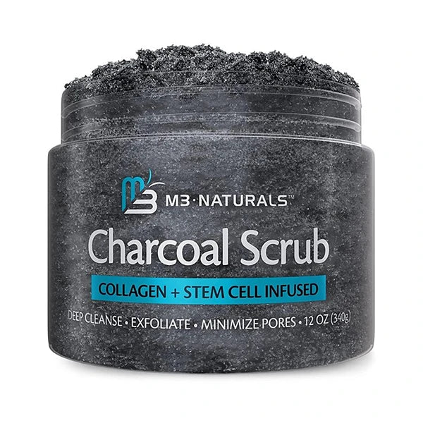 M3 Charcoal Exfoliating Body Scrub with Collagen 12 oz