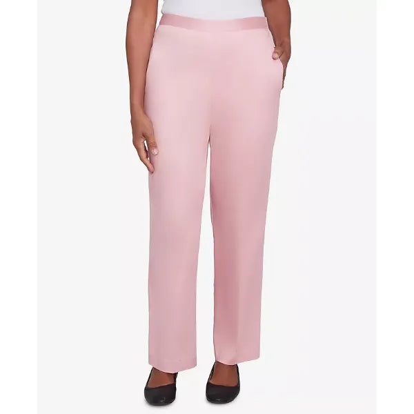 Alfred Dunner Women's Coming Up Roses Sateen Woven Short Length Pants