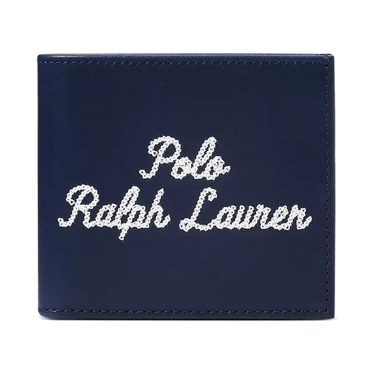 Polo Ralph Lauren Men's Embroidered Leather Billfold Wallet