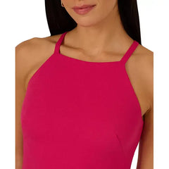 Adrianna Papell Womens Bubble Hem Sleeveless Dress, Stylish Party or Special Occasion Outfit, Bright Rose