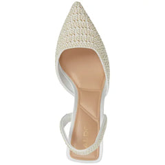 ALDO Women's Brizza Slingback Dress Pumps, Stylish Comfortable Heels, White