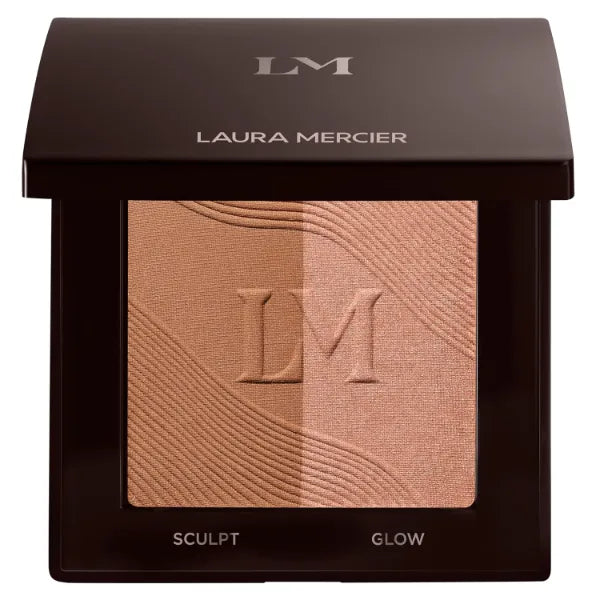 Laura Mercier Bronze Color Infusion, 12HR Long Wear, Talc-Free Bronzer Powder, Skin-Smoothing, Lightweight and Breathable, Natural Glow, Duo with Matte and Luminous Finishes