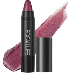 FOCALLURE Ultra Chic Metallic Lipstick,Rich Vitamin E Lip Crayon, Lightweight Shinning Color without Drying or Fading, Long Lasting Lips Makeup