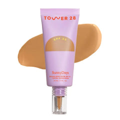 Tower 28 SunnyDays SPF 30 Tinted Moisturizer - 2-in-1 Buildable Coverage Foundation + Mineral Sunscreen for Face - Zinc Oxide, Aloe & Prickly Pear for Sensitive Skin