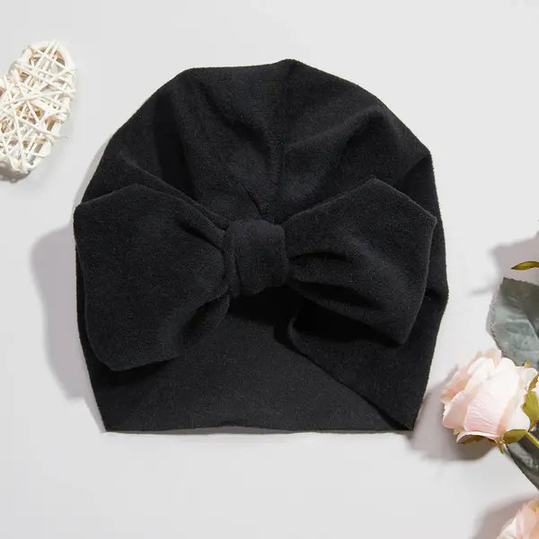 PATPAT Baby / Toddler Solid Bowknot Hat light black