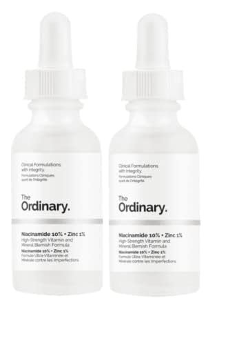 The Ordinary 2 Pack Niacinamide 10% + Zinc 1% 30ml Pack of 2