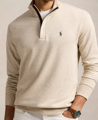 Men's Luxury Jersey Quarter-Zip Pullover