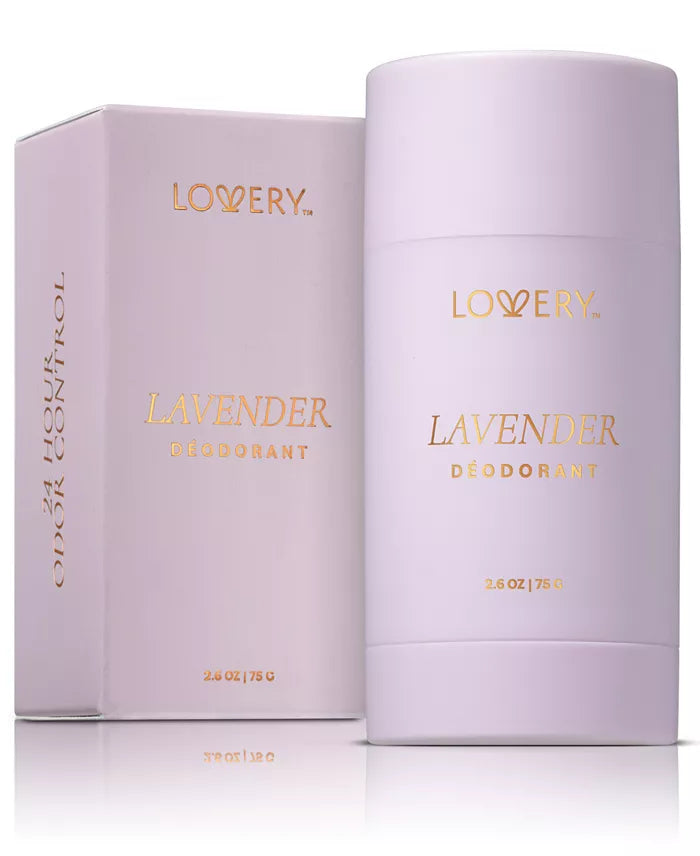 Lovery Lavender Deodorant Stick , Natural and Refreshing Fragrance, 2.6 oz
