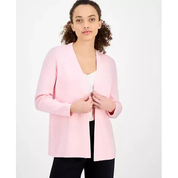 Anne Klein Petite Newport Open Front Cardigan, Lightweight Stylish Layering Sweater