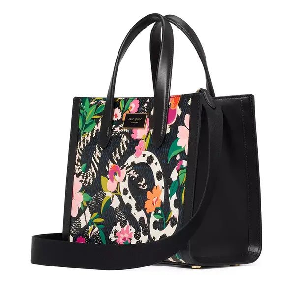 Kate Spade New York Lunar New Year Manhattan Snake Print Embossed Leather Small Tote