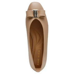 Anne Klein Womens Willow Bow Detail Round Toe Ballet Flats, Comfortable Stylish Slip On Shoes