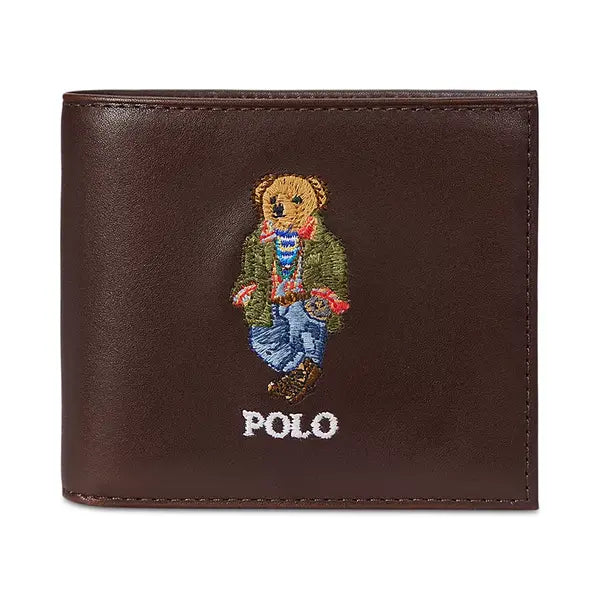 Polo Ralph Lauren Men's Polo Bear Leather Billfold Wallet