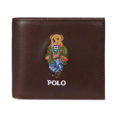 Polo Ralph Lauren Men's Polo Bear Leather Billfold Wallet