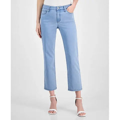 Anne Klein Womens Slim Straight Leg Ankle Jeans, Comfortable and Flattering Denim, Huntington Wash