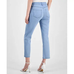 Anne Klein Womens Slim Straight Leg Ankle Jeans, Comfortable and Flattering Denim, Huntington Wash