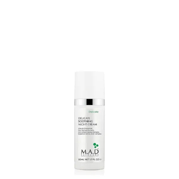 M.A.D Skincare Delicate Soothing Night Cream - For Sensitive Skin 1.7 oz