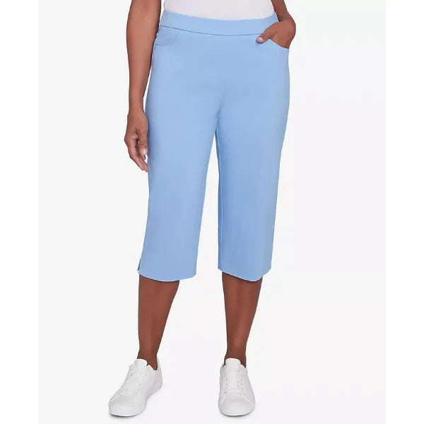 Alfred Dunner Women's Classic Flat Front Allure Classic Clamdigger Pant