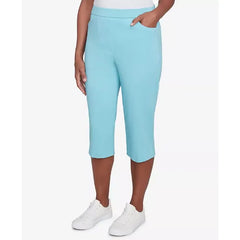 Alfred Dunner Women's Classic Flat Front Allure Classic Clamdigger Pant