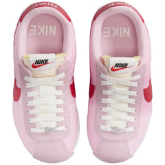 Nike Women's Cortez Textile Casual Sneakers from Finish Line - Soft Pink, Fire Red
