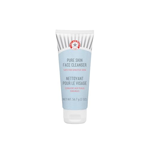 First Aid Beauty Pure Skin Face Cleanser, Sensitive Skin Cream Cleanser With Antioxidant Booster - 2 Oz. Travel Size, Multi, 2 Ounce (Pack of 1)