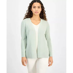 Anne Klein Womens Newport Kissing Front Cardigan, Lightweight Elegant Layering Sweater