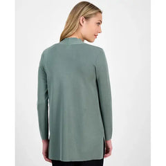 Anne Klein Womens Napa Fine Rib Pocket Cardigan, Cozy Stylish Layer for Casual or Office Wear