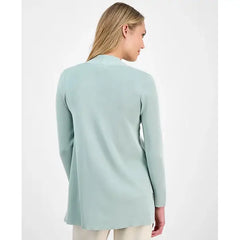 Anne Klein Womens Napa Fine Rib Pocket Cardigan, Cozy Stylish Layer for Casual or Office Wear