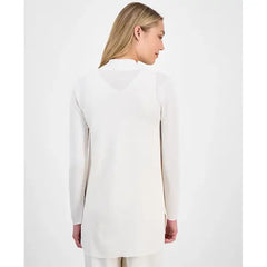 Anne Klein Womens Napa Fine Rib Pocket Cardigan, Cozy Stylish Layer for Casual or Office Wear