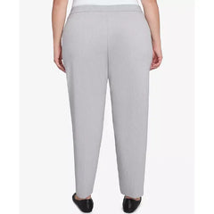 Alfred Dunner Plus Size Dress Code Comfort Allure Average Length Pants, Pearl