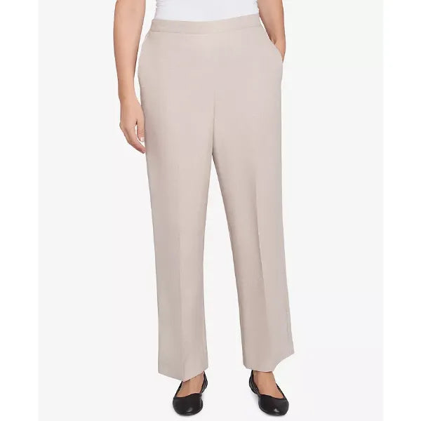 Alfred Dunner Petite Kensington Gardens Relaxed Linen Medium Length Pants