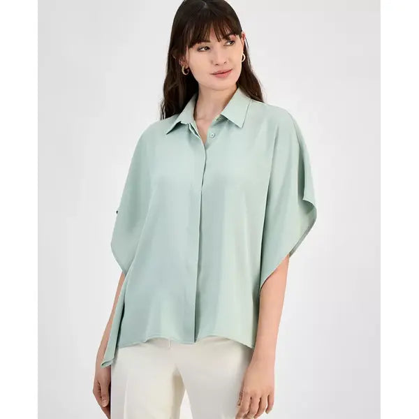 Anne Klein Womens Dolman Sleeve Blouse, Stylish Lightweight Top for Effortless Wear