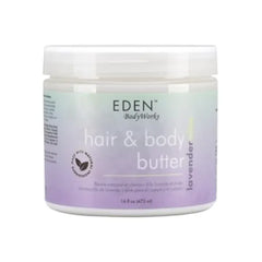EDEN BodyWorks Lavender Aloe Hair + Body Butter Natural Moisturizer Hydrate, Calm and Soothe Hair & Skin 16 oz
