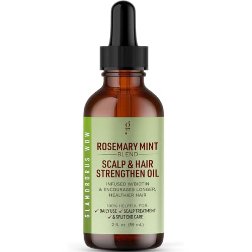 ROSEMARY MINT, SCALP & HAIR OIL, INFUSED W/BIOTIN & ENCOURGES GROWTH, FOR DAILY USE, SCALP TREATMENT, SPLIT END CARE & STRENGTHENING OIL