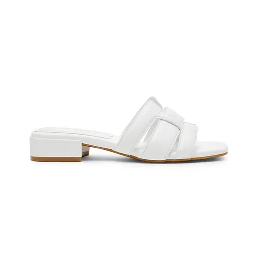 Anne Klein Womens Loyal Square Toe Slide Flat Sandals, Comfortable and Stylish Summer Footwear