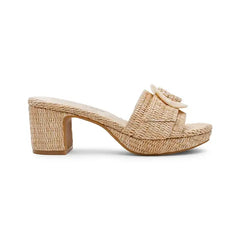 Anne Klein Womens Pepper Buckle Platform Block Heel Sandals, Comfortable Footwear for Casual or Dressy Looks