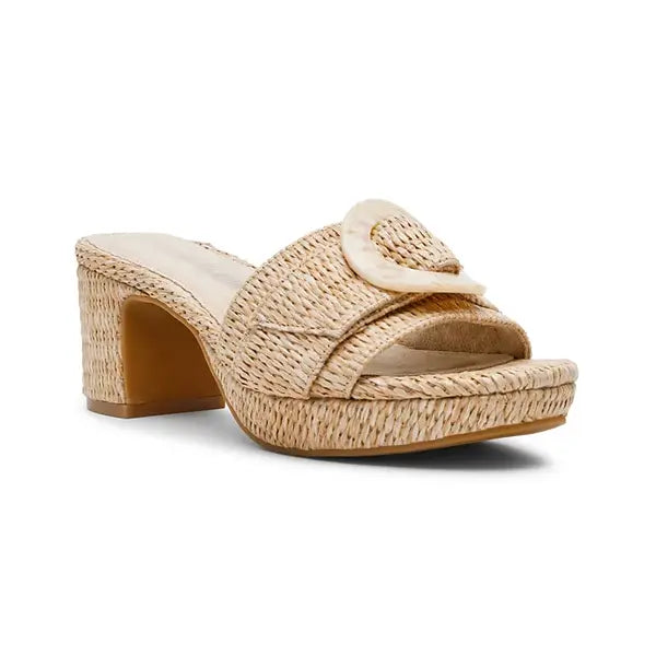 Anne Klein Womens Pepper Buckle Platform Block Heel Sandals, Comfortable Footwear for Casual or Dressy Looks