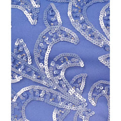 Adrianna Papell Women's Boat-Neck Sequin Sheath Dress, Perfect for Glamorous Events, Peri Blue