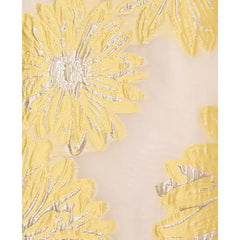 Adrianna Papell Women's Boat-Neck Flutter-Sleeve Dress, Perfect for Sophisticated Occasions, Yellow Multi