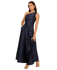 Adrianna Papell Women's Embellished One-Shoulder Sleeveless Ballgown, Perfect for Formal Events