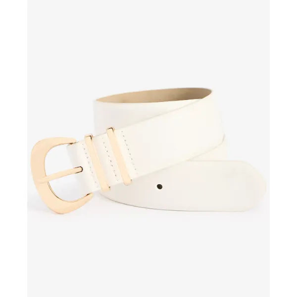 I.N.C. International Concepts Soft Glaze Faux-Leather Belt - White