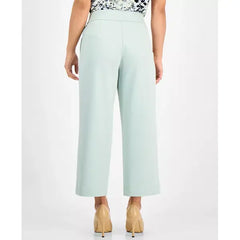 Anne Klein Petite Wide Leg Tie Front Pull On Pants, Comfortable Stylish Bottoms for Work or Casual Wear