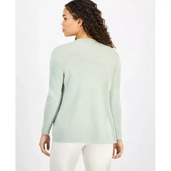 Anne Klein Womens Newport Kissing Front Cardigan, Lightweight Elegant Layering Sweater
