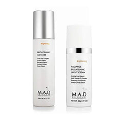M.A.D Skincare Brightening Duo Set - Brightening Cleanser - Radiance Brightening Night Cream