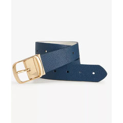 On 34th Reversible Faux-Leather Belt - Navy White